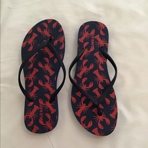 Old Navy crawfish/lobster flip flops Sz 7